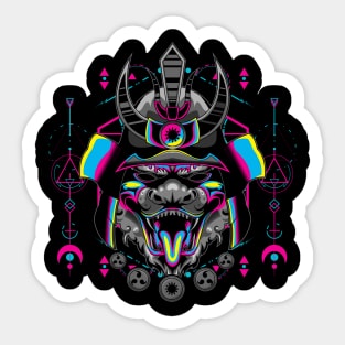 samurai popart mask Sticker